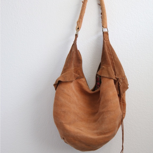 COPY - Free People Canvas/Suede Brown Hobo Bag - Picture 3 of 16